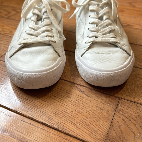 Madewell Low Top Sidewalk White Leather Sneakers - Picture 6 of 12